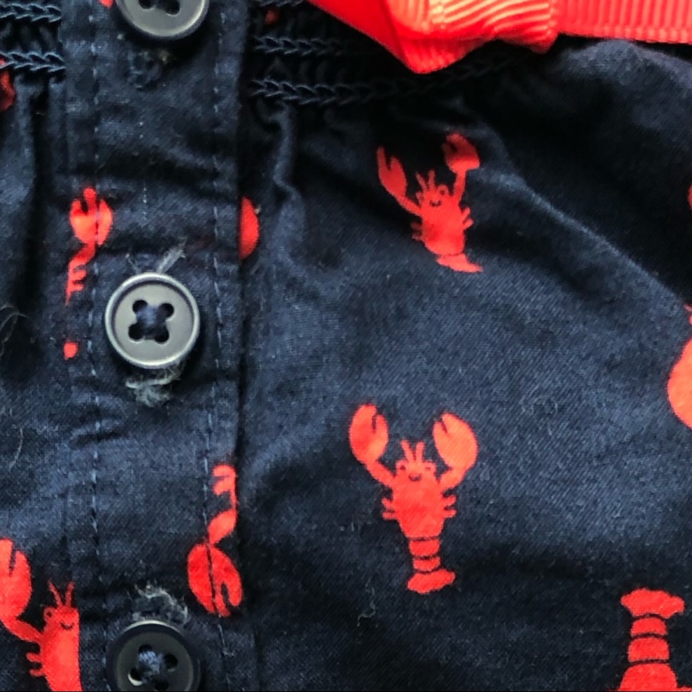 🌟Host Pick🌟 Adorable Lobster Patterned Romper in Navy Blue and Red - Picture 2 of 4